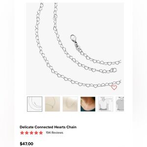 James Avery Delicate Connected Hearts Chain